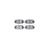 7512-42045 by DYNAMIC FRICTION COMPANY - Brake Rotor - Dimpled & Slotted - Silver w/5000 Brake Pads & HW Kit