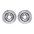 7512-42051 by DYNAMIC FRICTION COMPANY - Brake Rotor - Dimpled & Slotted - Silver w/5000 Brake Pads & HW Kit