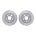 7512-42050 by DYNAMIC FRICTION COMPANY - Brake Rotor - Dimpled & Slotted - Silver w/5000 Brake Pads & HW Kit