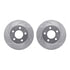 7512-42057 by DYNAMIC FRICTION COMPANY - Rotors-Drilled & Slotted-Silver w/ 5000 Advanced Brake Pads Incl Hdw