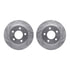 7512-42058 by DYNAMIC FRICTION COMPANY - Rotors-Drilled & Slotted-Silver w/ 5000 Advanced Brake Pads Incl Hdw