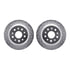 7512-42063 by DYNAMIC FRICTION COMPANY - Rotors-Drilled & Slotted-Silver w/ 5000 Advanced Brake Pads Incl Hdw
