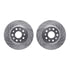 7512-42062 by DYNAMIC FRICTION COMPANY - Rotors-Drilled & Slotted-Silver w/ 5000 Advanced Brake Pads Incl Hdw