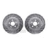 7512-42094 by DYNAMIC FRICTION COMPANY - Rotors-Drilled & Slotted-Silver w/ 5000 Advanced Brake Pads Incl Hdw