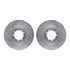 7512-44004 by DYNAMIC FRICTION COMPANY - Rotors-Drilled & Slotted-Silver w/ 5000 Advanced Brake Pads Incl Hdw