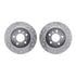 7512-45005 by DYNAMIC FRICTION COMPANY - Rotors-Drilled & Slotted-Silver w/ 5000 Advanced Brake Pads Incl Hdw