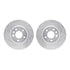 7512-45021 by DYNAMIC FRICTION COMPANY - Rotors-Drilled & Slotted-Silver w/ 5000 Advanced Brake Pads Incl Hdw