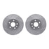 7512-45022 by DYNAMIC FRICTION COMPANY - Brake Rotor - Dimpled & Slotted - Silver w/5000 Brake Pads & HW Kit