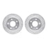 7512-45055 by DYNAMIC FRICTION COMPANY - Rotors-Drilled & Slotted-Silver w/ 5000 Advanced Brake Pads Incl Hdw