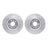 7512-46013 by DYNAMIC FRICTION COMPANY - Rotors-Drilled & Slotted-Silver w/ 5000 Advanced Brake Pads Incl Hdw