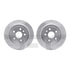 7512-46016 by DYNAMIC FRICTION COMPANY - Rotors-Drilled & Slotted-Silver w/ 5000 Advanced Brake Pads Incl Hdw