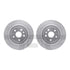 7512-46020 by DYNAMIC FRICTION COMPANY - Rotors-Drilled & Slotted-Silver w/ 5000 Advanced Brake Pads Incl Hdw