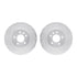 7512-46029 by DYNAMIC FRICTION COMPANY - Rotors-Drilled & Slotted-Silver w/ 5000 Advanced Brake Pads Incl Hdw