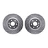 7512-46050 by DYNAMIC FRICTION COMPANY - Brake Rotor - Drilled & Slotted - Silver w/5000 Brake Pads & HW Kit