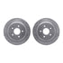 7512-46089 by DYNAMIC FRICTION COMPANY - Rotors-Drilled & Slotted-Silver w/ 5000 Advanced Brake Pads Incl Hdw
