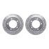 7512-47035 by DYNAMIC FRICTION COMPANY - Brake Rotor - Dimpled & Slotted - Silver w/5000 Brake Pads & HW Kit