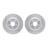 7512-47054 by DYNAMIC FRICTION COMPANY - Rotors-Drilled & Slotted-Silver w/ 5000 Advanced Brake Pads Incl Hdw