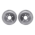 7512-47061 by DYNAMIC FRICTION COMPANY - Brake Rotor - Dimpled & Slotted - Silver w/5000 Brake Pads & HW Kit