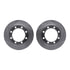 7512-48001 by DYNAMIC FRICTION COMPANY - Brake Rotor - Drilled & Slotted - Silver w/5000 Brake Pads & HW Kit