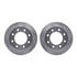 7512-48006 by DYNAMIC FRICTION COMPANY - Rotors-Drilled & Slotted-Silver w/ 5000 Advanced Brake Pads Incl Hdw