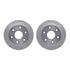 7512-48019 by DYNAMIC FRICTION COMPANY - Brake Rotor - Dimpled & Slotted - Silver w/5000 Brake Pads & HW Kit