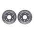 7512-48017 by DYNAMIC FRICTION COMPANY - Brake Rotor - Drilled & Slotted - Silver w/5000 Brake Pads & HW Kit