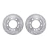 7512-48032 by DYNAMIC FRICTION COMPANY - Rotors-Drilled & Slotted-Silver w/ 5000 Advanced Brake Pads Incl Hdw