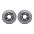 7512-48034 by DYNAMIC FRICTION COMPANY - Brake Rotor - Dimpled & Slotted - Silver w/5000 Brake Pads & HW Kit