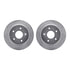 7512-48035 by DYNAMIC FRICTION COMPANY - Brake Rotor - Dimpled & Slotted - Silver w/5000 Brake Pads & HW Kit