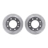 7512-48037 by DYNAMIC FRICTION COMPANY - Brake Rotor - Dimpled & Slotted - Silver w/5000 Brake Pads & HW Kit