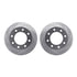 7512-48036 by DYNAMIC FRICTION COMPANY - Brake Rotor - Dimpled & Slotted - Silver w/5000 Brake Pads & HW Kit
