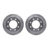 7512-48039 by DYNAMIC FRICTION COMPANY - Brake Rotor - Dimpled & Slotted - Silver w/5000 Brake Pads & HW Kit