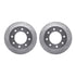 7512-48041 by DYNAMIC FRICTION COMPANY - Brake Rotor - Dimpled & Slotted - Silver w/5000 Brake Pads & HW Kit