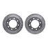 7512-48040 by DYNAMIC FRICTION COMPANY - Brake Rotor - Dimpled & Slotted - Silver w/5000 Brake Pads & HW Kit