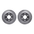 7512-48043 by DYNAMIC FRICTION COMPANY - Brake Rotor - Dimpled & Slotted - Silver w/5000 Brake Pads & HW Kit