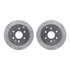 7512-48049 by DYNAMIC FRICTION COMPANY - Brake Rotor - Dimpled & Slotted - Silver w/5000 Brake Pads & HW Kit