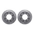 7512-48053 by DYNAMIC FRICTION COMPANY - Rotors-Drilled & Slotted-Silver w/ 5000 Advanced Brake Pads Incl Hdw