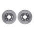 7512-48057 by DYNAMIC FRICTION COMPANY - Brake Rotor - Dimpled & Slotted - Silver w/5000 Brake Pads & HW Kit