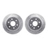 7512-48062 by DYNAMIC FRICTION COMPANY - Brake Rotor - Dimpled & Slotted - Silver w/5000 Brake Pads & HW Kit