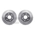 7512-48063 by DYNAMIC FRICTION COMPANY - Brake Rotor - Dimpled & Slotted - Silver w/5000 Brake Pads & HW Kit