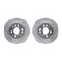 7512-48065 by DYNAMIC FRICTION COMPANY - Brake Rotor - Dimpled & Slotted - Silver w/5000 Brake Pads & HW Kit