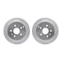 7512-48064 by DYNAMIC FRICTION COMPANY - Brake Rotor - Dimpled & Slotted - Silver w/5000 Brake Pads & HW Kit