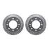 7512-48070 by DYNAMIC FRICTION COMPANY - Brake Rotor - Dimpled & Slotted - Silver w/5000 Brake Pads & HW Kit