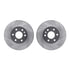 7512-48071 by DYNAMIC FRICTION COMPANY - Brake Rotor - Dimpled & Slotted - Silver w/5000 Brake Pads & HW Kit