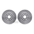 7512-48073 by DYNAMIC FRICTION COMPANY - Brake Rotor - Dimpled & Slotted - Silver w/5000 Brake Pads & HW Kit