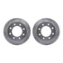 7512-48075 by DYNAMIC FRICTION COMPANY - Rotors-Drilled & Slotted-Silver w/ 5000 Advanced Brake Pads Incl Hdw