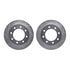 7512-48076 by DYNAMIC FRICTION COMPANY - Rotors-Drilled & Slotted-Silver w/ 5000 Advanced Brake Pads Incl Hdw