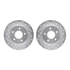 7512-52000 by DYNAMIC FRICTION COMPANY - Rotors-Drilled & Slotted-Silver w/ 5000 Advanced Brake Pads Incl Hdw