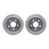 7512-52001 by DYNAMIC FRICTION COMPANY - Rotors-Drilled & Slotted-Silver w/ 5000 Advanced Brake Pads Incl Hdw