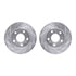 7512-52026 by DYNAMIC FRICTION COMPANY - Rotors-Drilled & Slotted-Silver w/ 5000 Advanced Brake Pads Incl Hdw